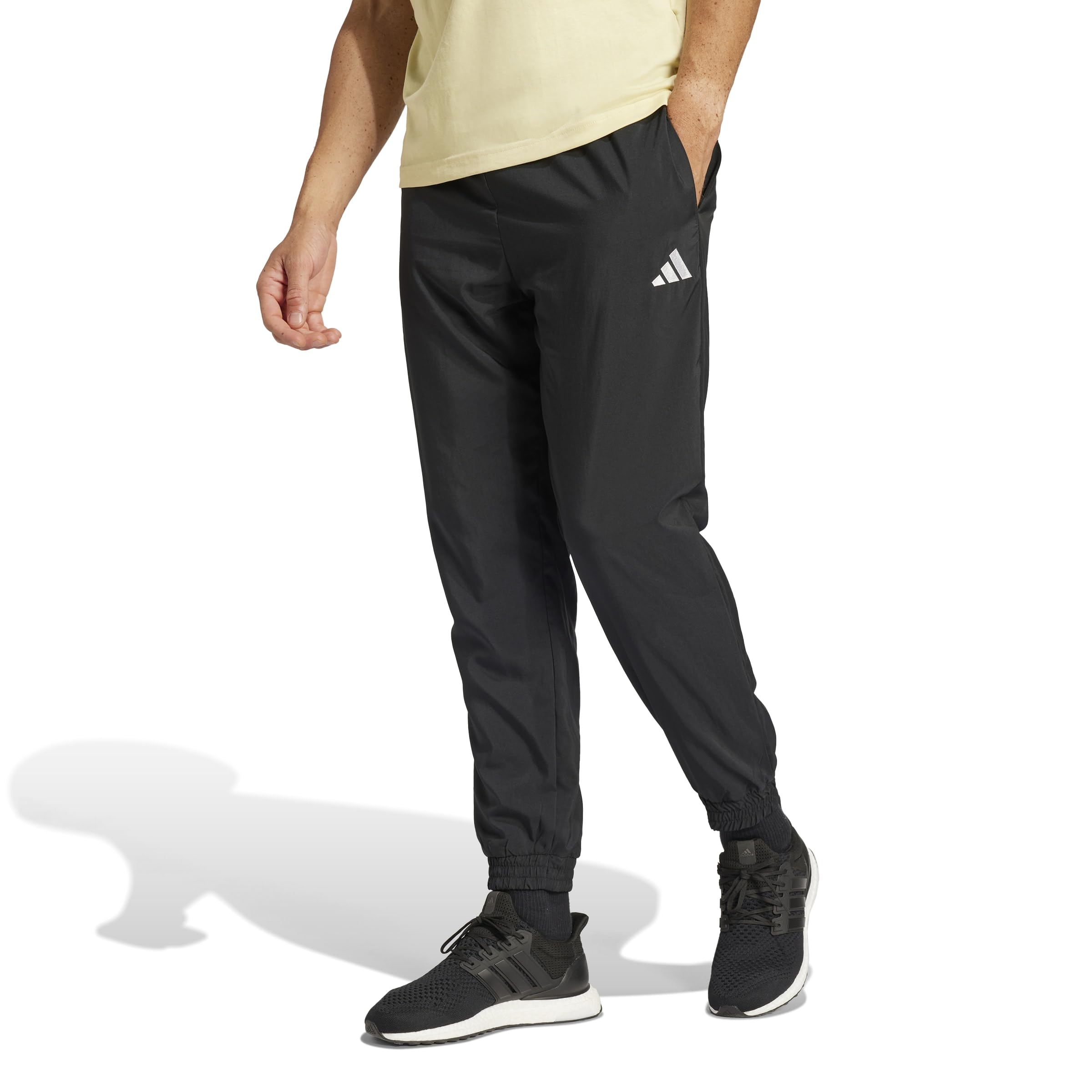 adidas Men's Essentials SMALL Logo Stanford Pant Elasticated, Black/White, XL 3