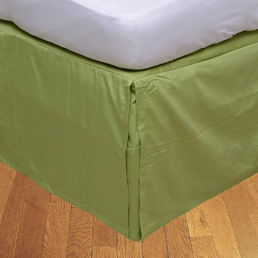 Amazon ARlinen 1 Qty Split Corner Bed Skirt Only Sage Solid Queen