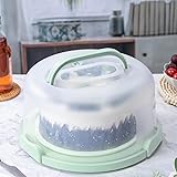SETLUX 10in Plastic Cake Carrier with Handle, Round