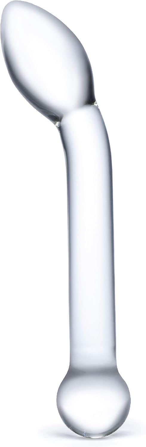 Glas Slimline G-Spot Dildo, Transparent, 8-Inch - Image 3