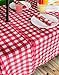 DII Red Check Outdoor Zippered Tabletop Collection, Stain Resistant & Waterproof, 60