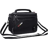 MCHENG Camera Bag Case, Camera Shoulder Bag with Adjustable Dividers Compatible for Nikon, Sony, Fuji Instax, DSLR…