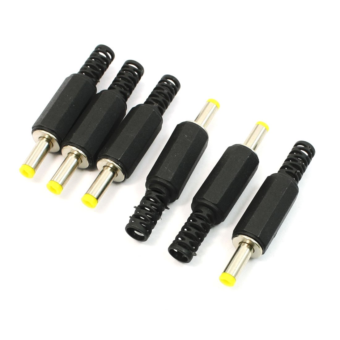 sourcing map 4.0x1.7mm DC Male Connector Jack Solder Adapter DIY DC Barrel Connectors Replacement 6pcs