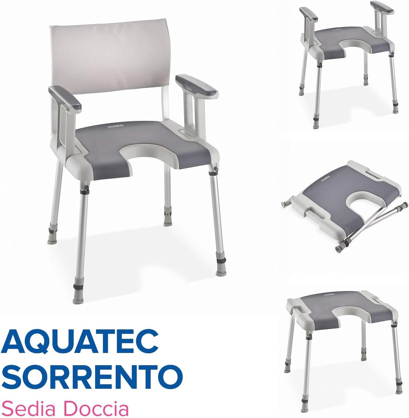 Shower Chair Invacare Aquatec Sorrento Shower Chair with Hygiene Cut