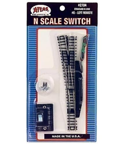 Amazon.com: N Code 80 Nickel Silver #6 Manual Switch Right Atlas