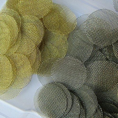 Brass Screens Pipe Screen Filters - 3/4 Inch,(Pack of 60), in Pack 30 gold &amp; 30 silver. pieces - Made in the USA