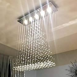 Contemporary Modern Crystal Rain Drop Chandelier