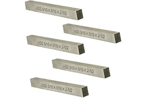 Prolinemax 5PC 5/16inches X 5/16inches X 2-1/2inches HSS Tool Bit Rectangular Lathe Fly Cutter Mill Blank
