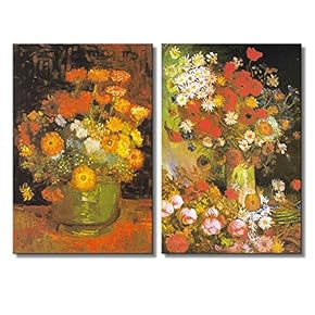 Bowl with Peonies and Roses Vase with Zinnias...