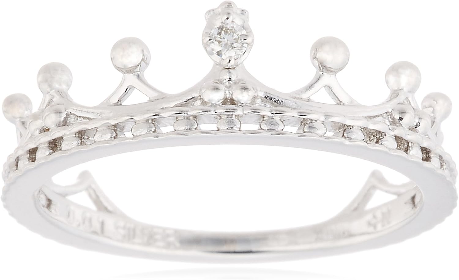 ノジェス Nojess シルバークラウンダイヤモンドピンキーリング 日本サイズ5号 チャーム 通販 Amazon