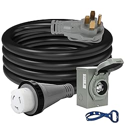 PAULINN 50 Amp Generator Cord 15FT & Power Inlet