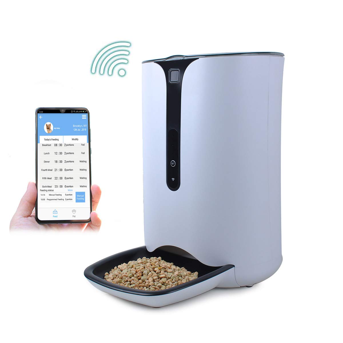 westlink automatic pet feeder food dispenser