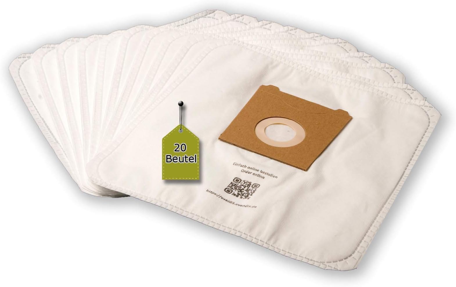 eVendix Vacuum cleaner bag suitable for Siemens VSQ4GP1264 Q 4.0 | 20 dust bags + 2 micro-filters | Similar to original bags: VZ 52 AF EFD, type D, E, F