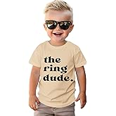 BOUTIKOME The Ring Dude Shirt Toddler Baby Boys Ring Bearer T-Shirt Wedding Tees Bridal Party Short Sleeve Top Summer Clothes