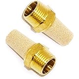 Joywayus Air Pneumatic Muffler Long Exhaust Muffler 3/8" NPT Male Brass Flow Control Silencer Air Fitting(Pack of 2)