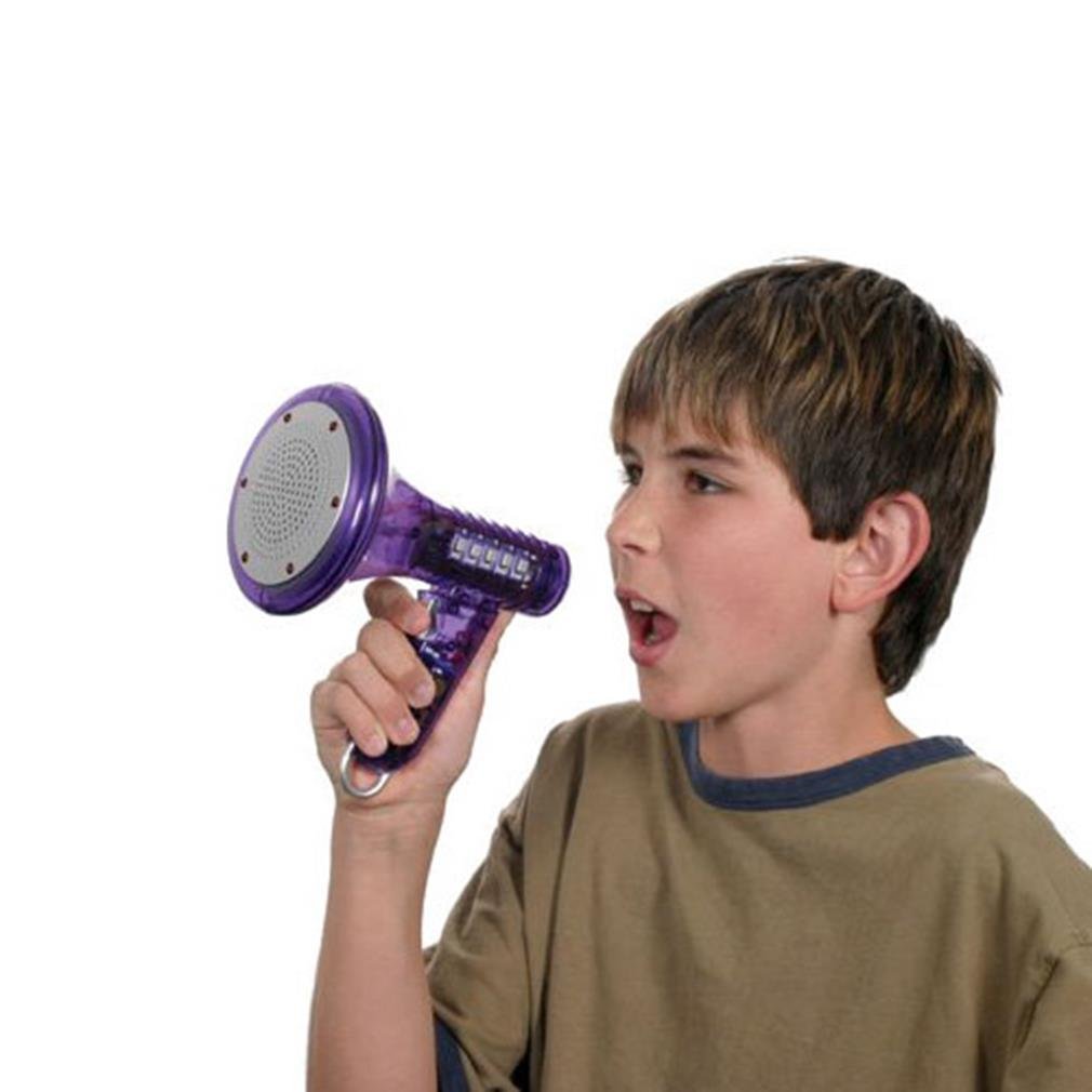 Toysmith Tech Gear Multi Voice Changer – Megaphone Toy with 8 Voice Effects and LED Lights – Fun Outdoor Toy for Kids Ages 5+ – Cool Gag Gifts or Birthday Gift Idea – Colors May Vary, Battery Included