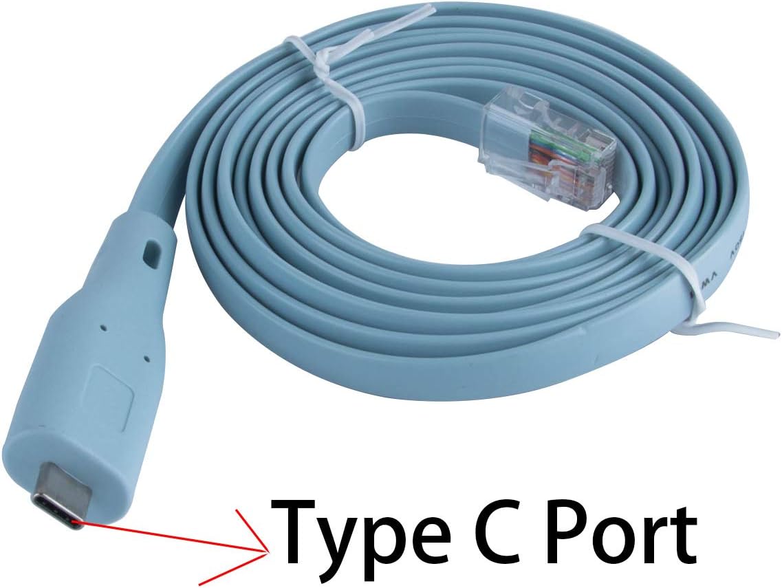 FTDI USB C Type C to RJ45 RS232 Console Router Serial Cable for Cisco/Huawei Router to Laptop (6ft) - Image 3