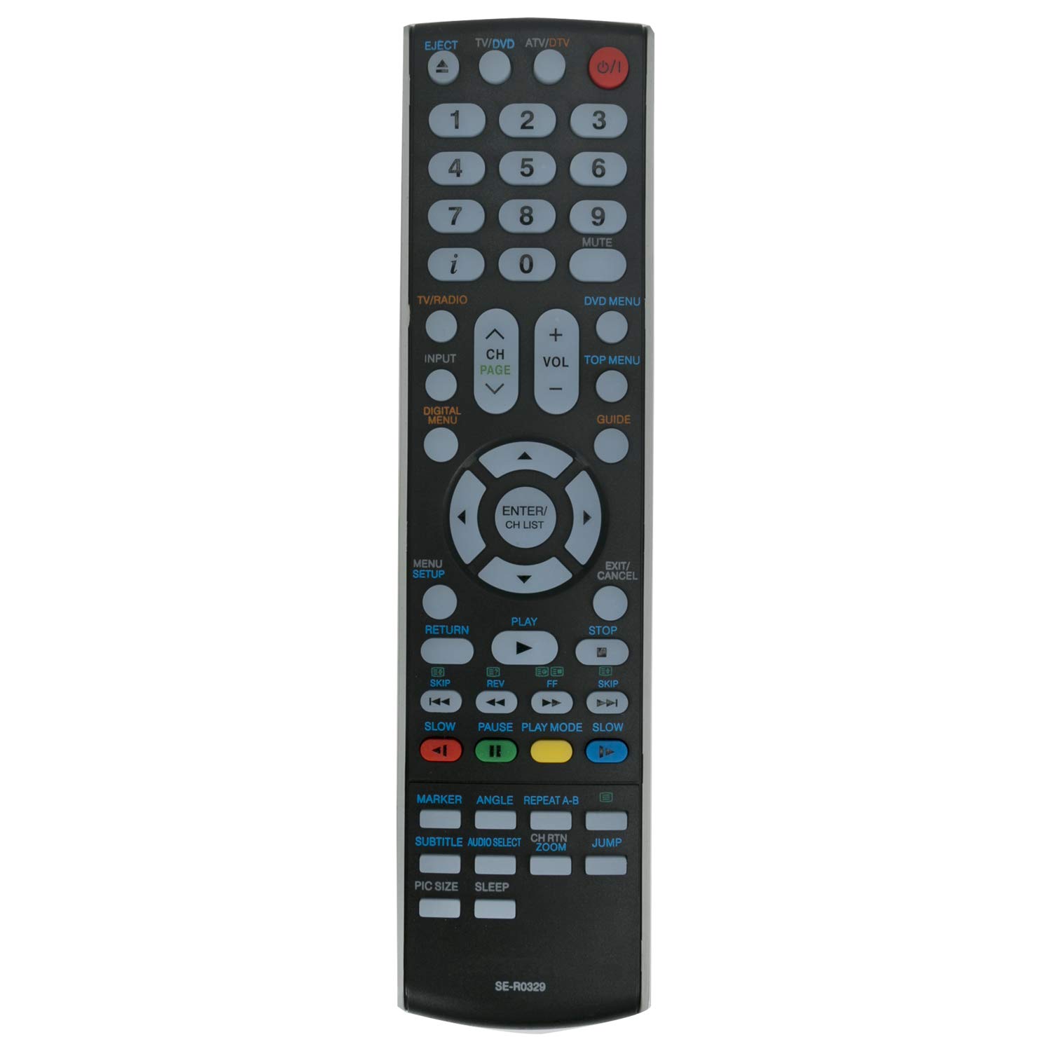 VINABTY SE-R0329 Replacement Remote Control Compatible with TOSHIBA TV/DVD 19DV713B 22DV714B 26DV713B 32DV713B 19DV714B 32DV733R