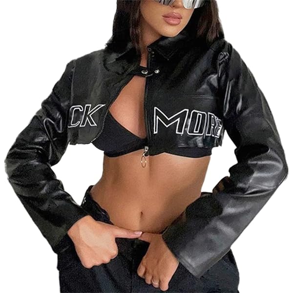 ジャケット・アウター CuLLt Monotone Keyhole Cropped Blouson Cleo Cropped Moto Jacket