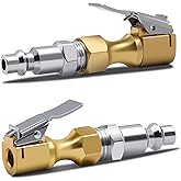 Universal Heavy Duty Open Flow Lock Straight In Tire Chuck With Inflator Compressor Fittings Air Chuck - Foto 4