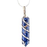 AYANA Sodalite Crystal Healing Necklace - Handmade with Ethically Sourced Sodalite Stone - Balances Throat & Third Eye Chakras, Ideal for Sagittarius, November Birthstone - Women's Spiritual Jewelry
