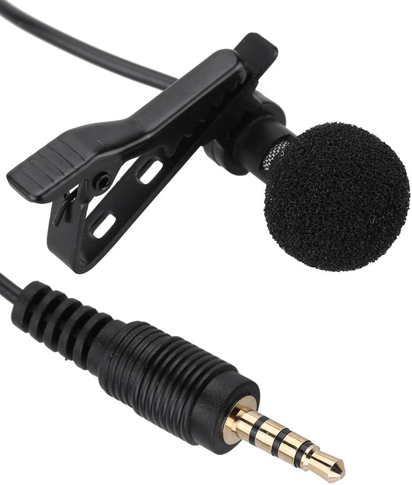 Mini Portable Clip-on Lapel Lavalier Hands-free 3.5mm Jack Condenser Wired Microphone Mic for iPhone iPad Smartphones Computer PC Laptop Loudspeaker
