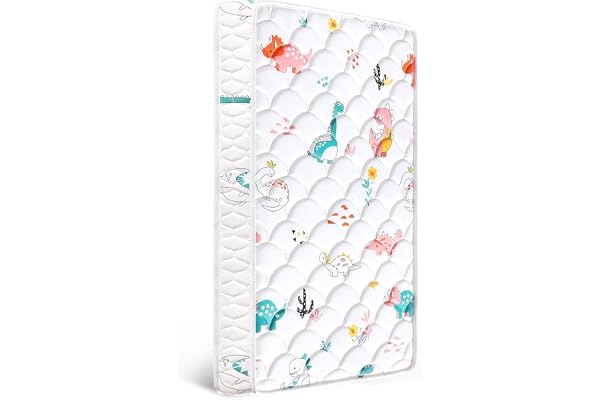 Premium Dual-Sided Crib & Toddler Mattress, Hypoallergenic, 5" Firm Soft Crib Mattress, Non-Toxic - Fits Standard Cribs & Tod