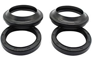 Cyleto Front Fork Oil Seal and Dust Seal Kit 41 x 53 x 8/10mm for Suzuki GSF400 GSF 400 Bandit 400 1991 1992 1993 / GSF600S GSF 600 S Bandit 600 1996 1997 1998
