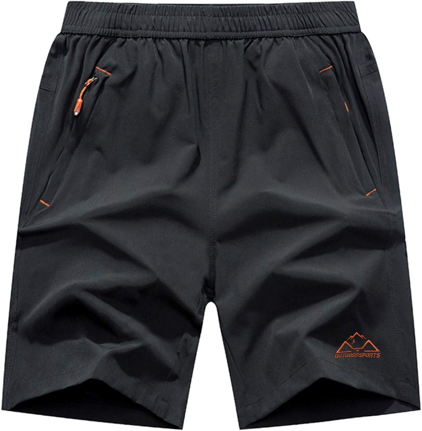 Rdruko Men's Quick Dry Hiking Shorts Lightweight Running Workout Gym Active Shorts with Zipper Pockets: Clothing