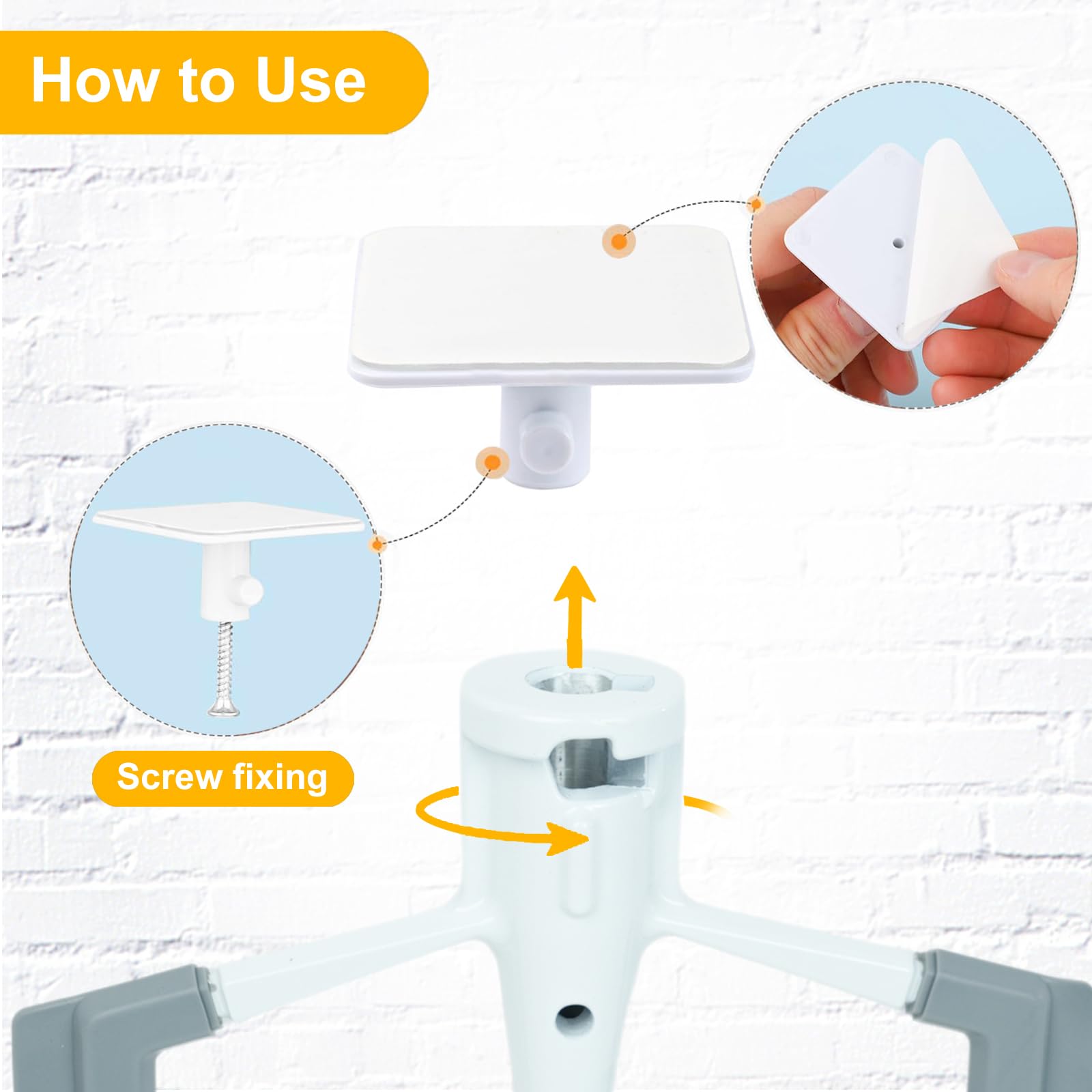Stand Mixer Attachment Holder Compatible with Kitchen Aid Mixer Accessories, 4 Pieces, White