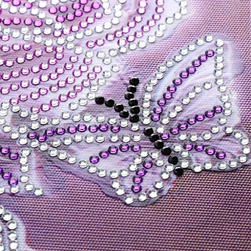 New Arrival!DEESEE(TM)Rose Special Shaped Diamond Painting DIY 5D Partial Drill Cross Stitch Kits Crystal Rhinestone of Picture Serial Diamond Embroidery Arts Craft (B)