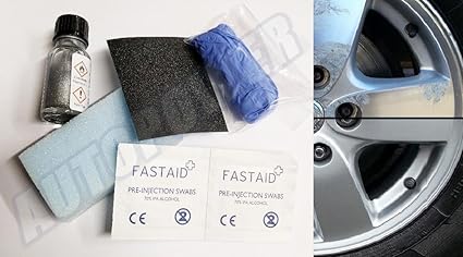 Amazoncom Car Silver Alloy Wheel Touch Up Repair Kit Minor
