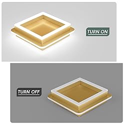 CANEOE Square LED Hallway Ceiling Light, Gold