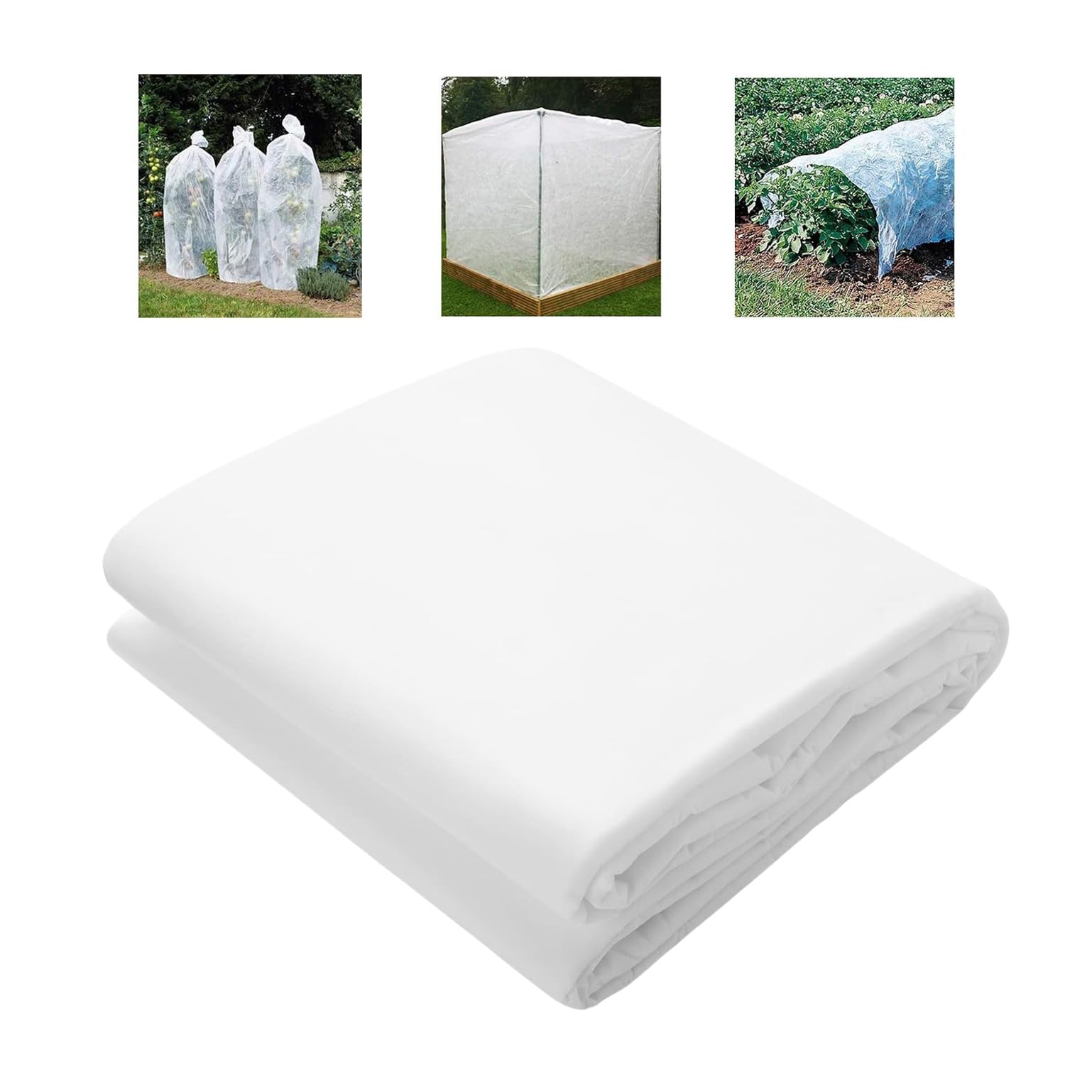 ASOPFYUM Garden Fleece Frost Protection, Horticultural Fleece(1.5 x 10m) 30g/m², Suitable for Outdoor Plants, Vegetables, Winter Cold Snow Protection, Wool Plants in Winter, Plant Covers for Frost