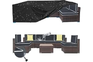 FKSLIFE Patio Cushion Covers Replacement,Outdoor Patio Cushion Covers Replacement Waterproof (25×25×3.15 inches+Rain Cover, Dark Grey)