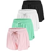Mexholin 3/4 Packs Girls Butterfly Shorts 2 in 1 Girls Athletic Shorts Youth Flowy Shorts for Active, Running,Basketball