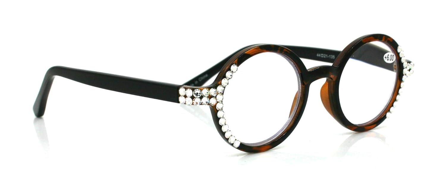 clear round reading glasses