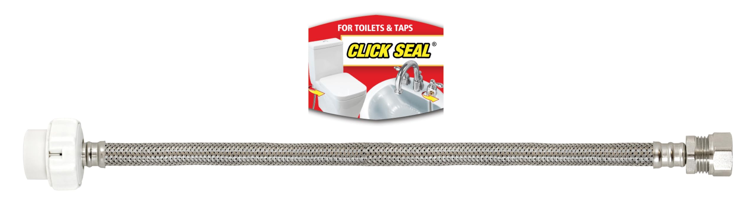 Fluidmaster Click Seal Flexible Hose Connector 15mm * 1/2" * 500mm