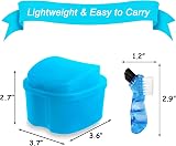 Keedolla Denture Cup Orthodontic Retainer Case Blue with Brush Basket Lid view 2