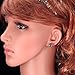 U7 Women Girls CZ Earrings Round Cut Cubic Zirconia 2.75 Carat 9mm Colorful Diamond Gold Plated Stud Earrings