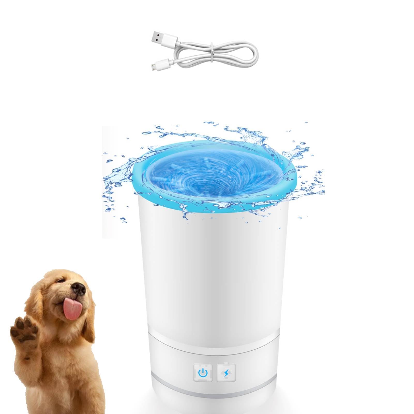 Dog Paw Cleaner for Dogs, Portable Electric Dog Paw Washer, Dog Foot Cleaner Dog Foot Washer Pet Paw Cleaner Muddy Paws Cleaner for Dogs Grooming