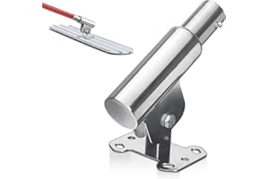 UIABOPZ Bull Float Bracket 6 Hole, Stainless Steel Adjustable Bracket for Bull Float, Heavy Duty Bull Float Concrete Tools, Concrete Float, Fits 1 3/4 inch Push-Button Handles, Silvery