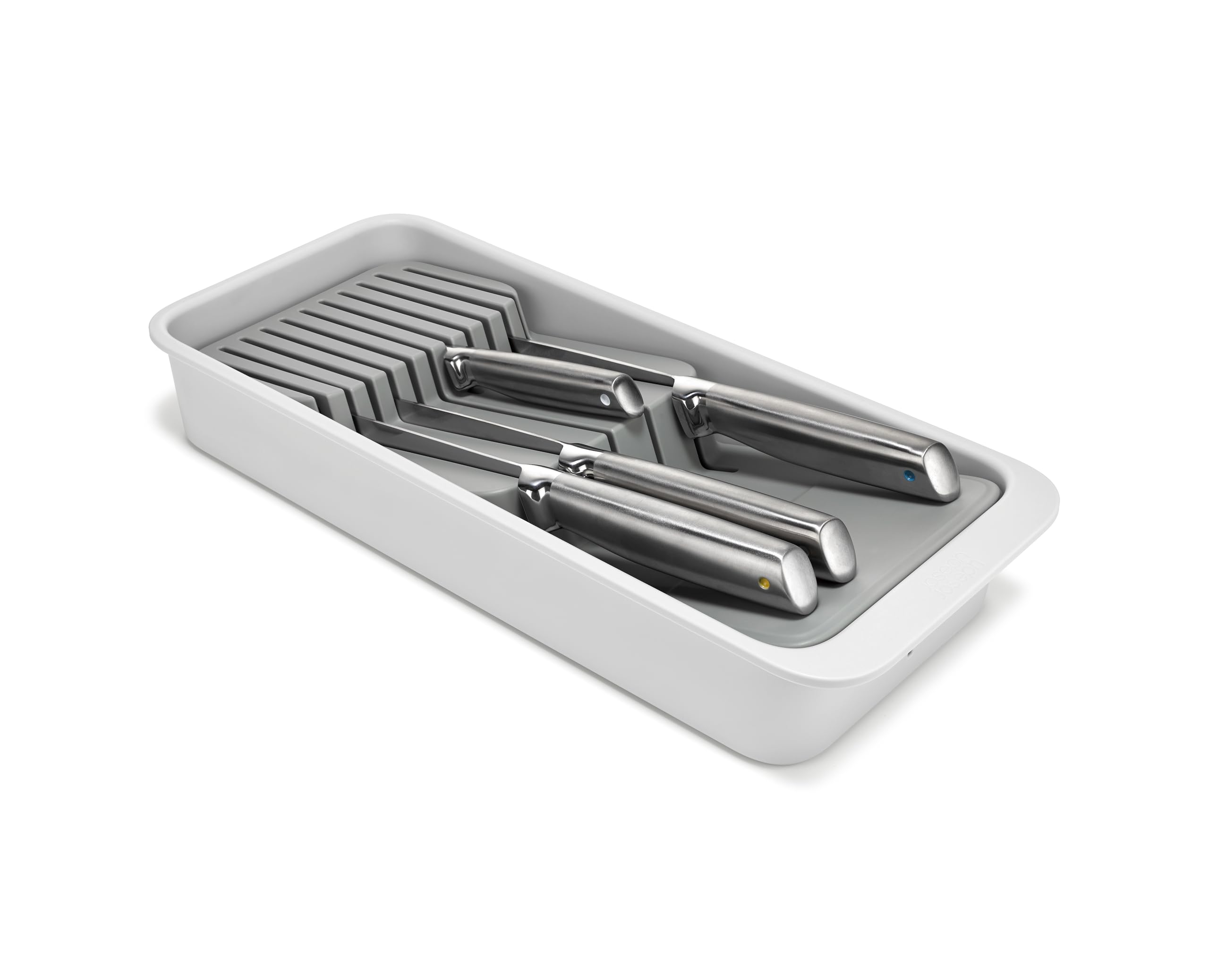Photo 1 of Joseph Joseph DrawerStore 2-Tier Knife Kitchen Drawer Organizer, Holds up to 11 Knives, Disassembles for Easy Cleaning, Recycled Plastic