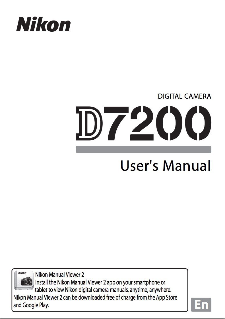 Amazon.com: Nikon D7200 Digital Camera User's Instructions Manual: Nikon:  Home Improvement
