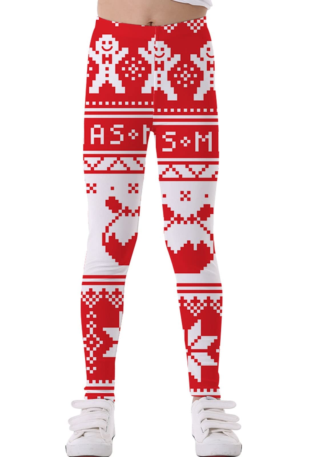 Timemory Girls Christmas Chic Leggings 3D Print
