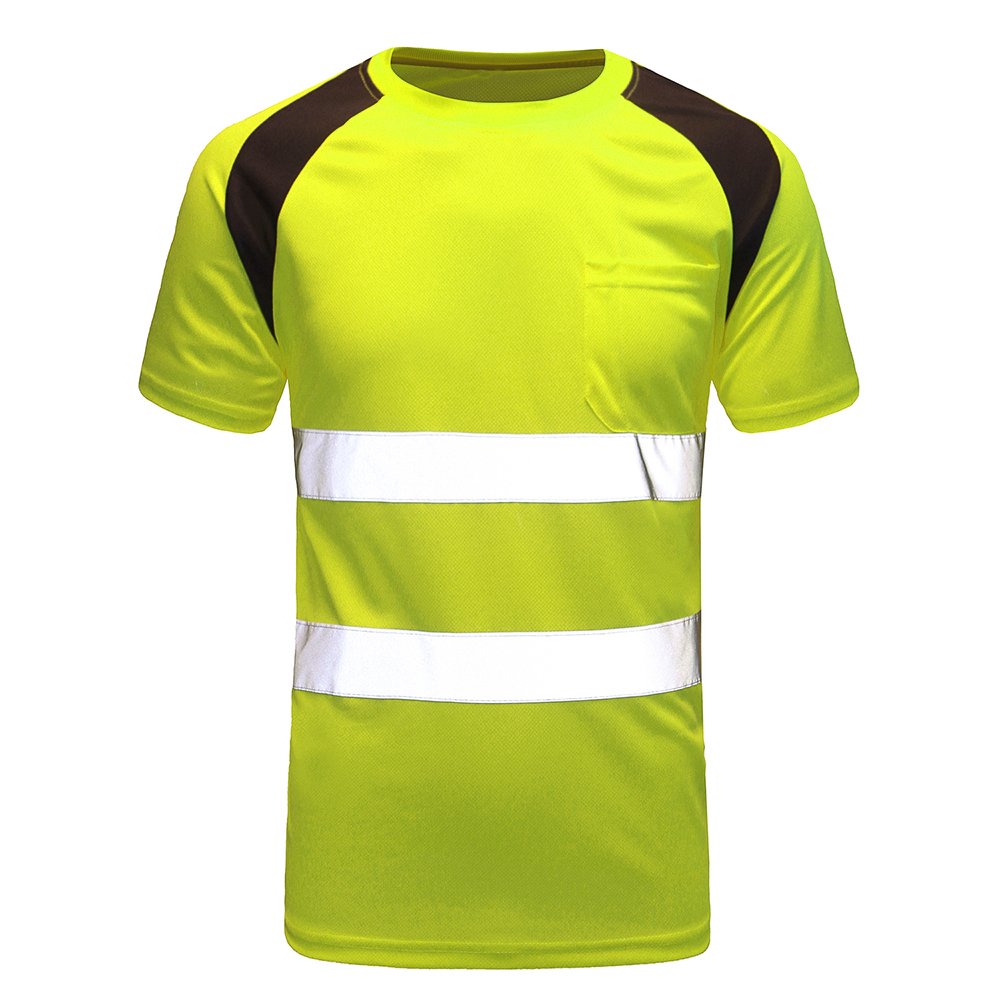 AYKRM 3XL 4XL High Visibility WORKWEAR T-Shirt (3XL-4XL, Yellow)
