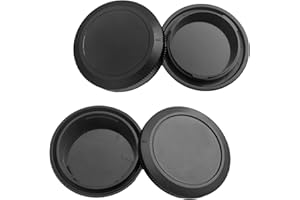[2-Pack] RF-Mount Body Cap and Rear Lens Cap Set Compatible for Canon EOS R1 R3 R5 R5II R6 R6II R7 R8 R10 R50 R100 R RP and M