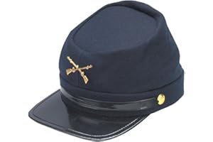 Forum Novelties Civil War Kepi Union Army Wool Hat Blue Lined US North (Hats size 57 cm)
