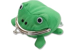 BRTOO Cute Coin Purse Plush Animal Coin Pouch Small Funny Kawaii Change Purses with Zipper Mini Cute Wallet Shark Bag for Women & Girl (Frog)
