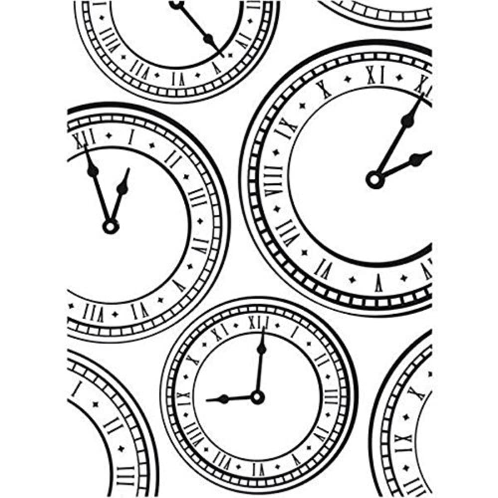 Darice Clock Embossing Template, Transparent, 10.8 x 14.6 cm